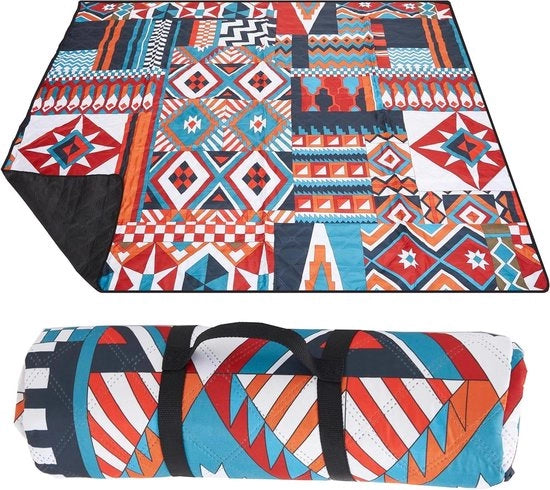 Tenda da picnic 200 x 200 cm impermeabile - tenda da picnic per campeggio e spiaggia - sabbia libera e lavabile - tenda da picnic trasportabile per parco e viaggi