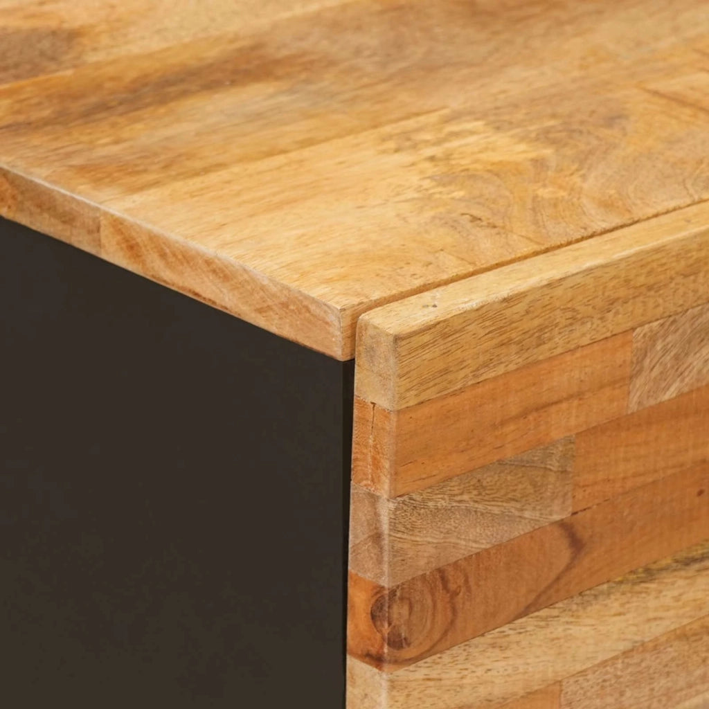 Mobile laterale Marrone 80 x 33 x 75 cm Legno di mango massello