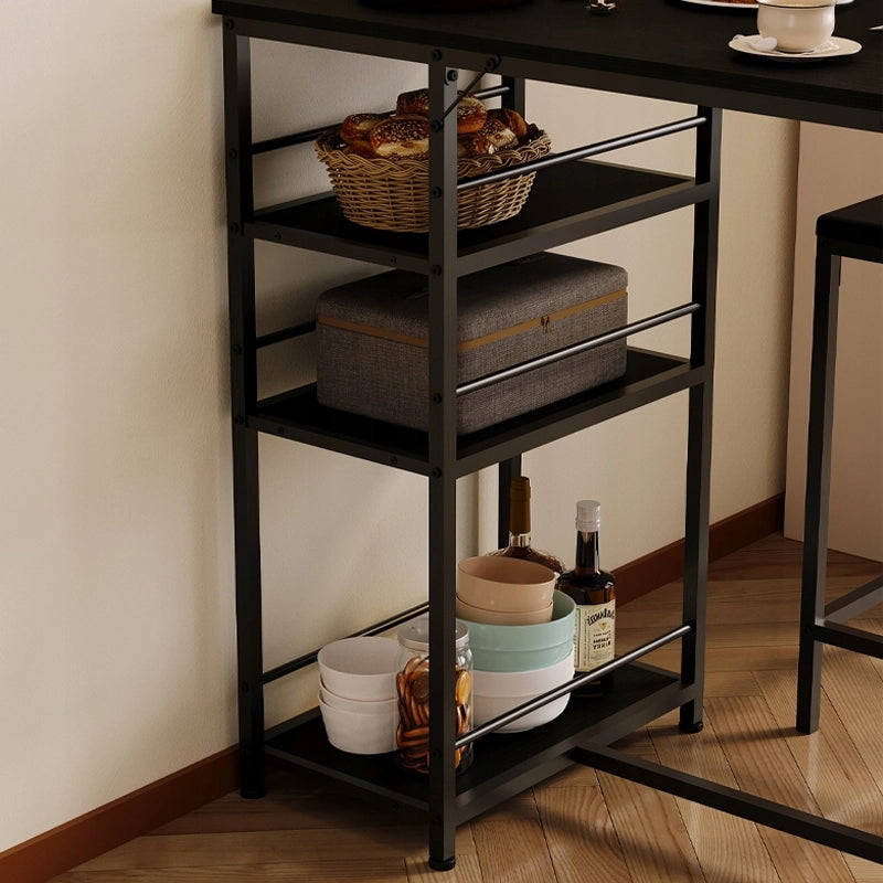 Set bar: tavolo + 2 sedie | nero | stile loft | per cucina/sala da pranzo