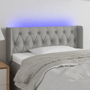 Testiera-Testata Decorativa Grigio Chiaro a LED 93x16x78/88 cm in Tessuto 861293