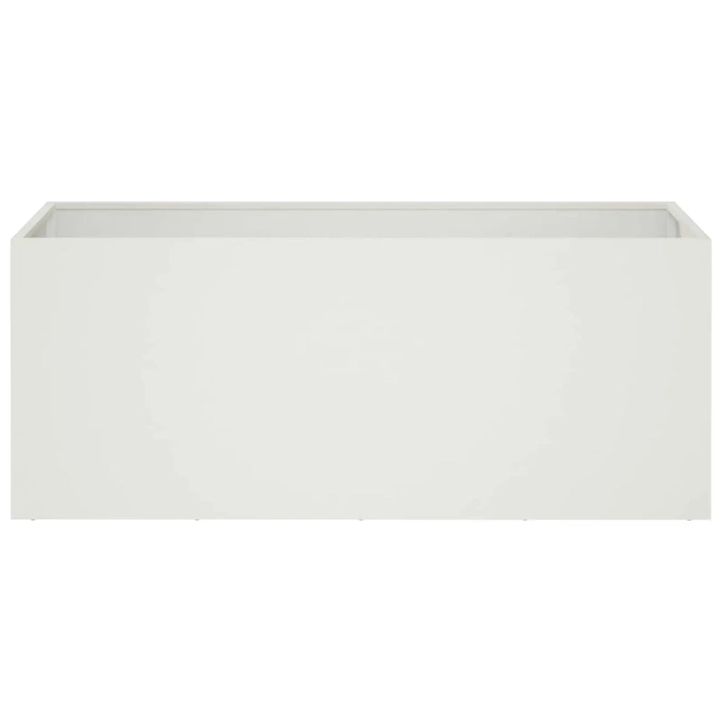 Vaso da giardino 2 pz Bianco 100 x 40 x 40 cm 8005249