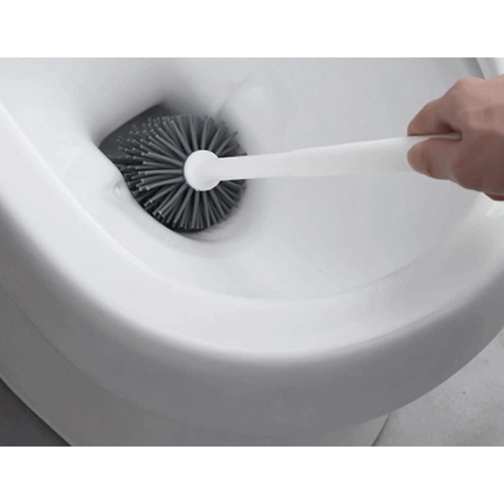 Trade Shop - Scopino Wc Setole In Silicone Plastica Spazzola Ricambio Pulizia Profonda 87619 -