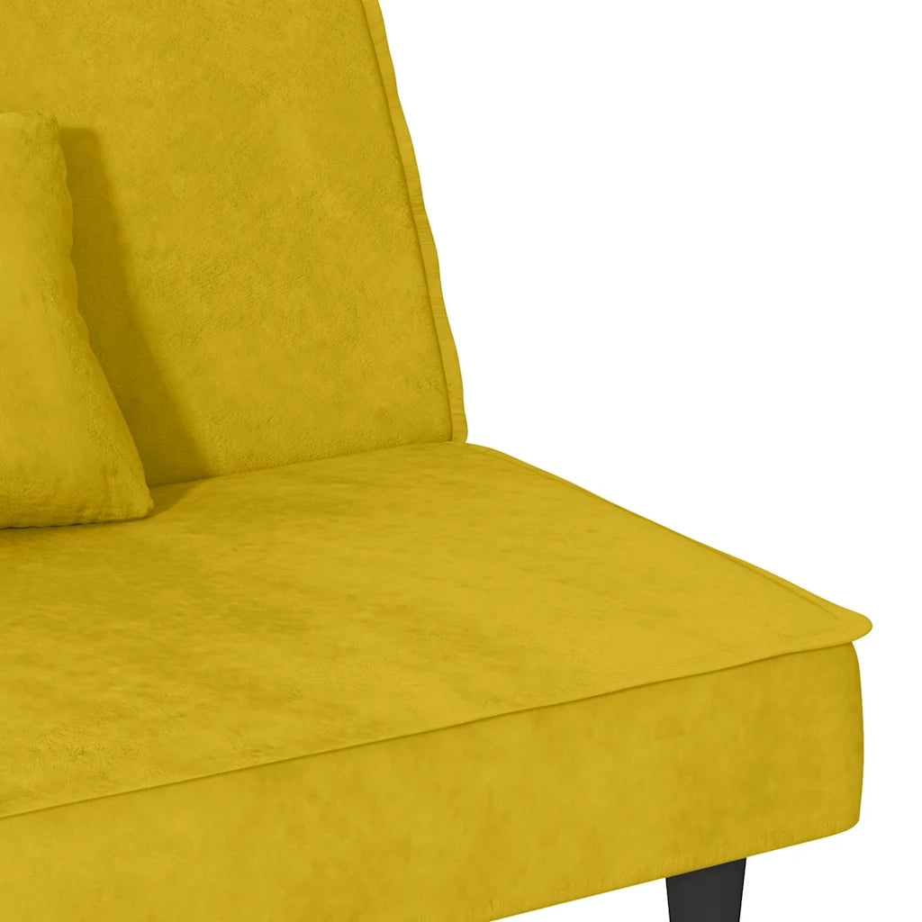 Divano Letto Giallo in Velluto