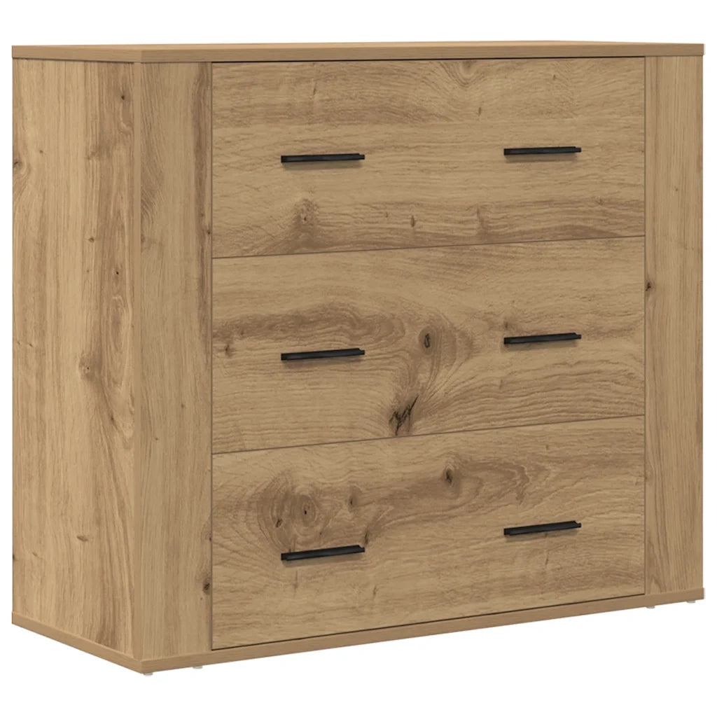 Credenza Rovere Artigianale 80x33x70 cm in Legno Multistrato 857086