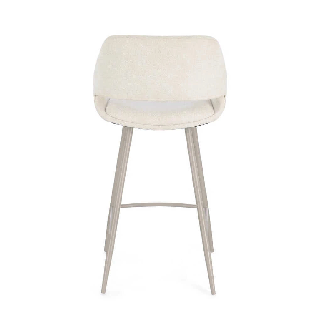 Set di 2 Sgabelli da Cucina Imbottiti con Gambe in Acciaio - LODIA