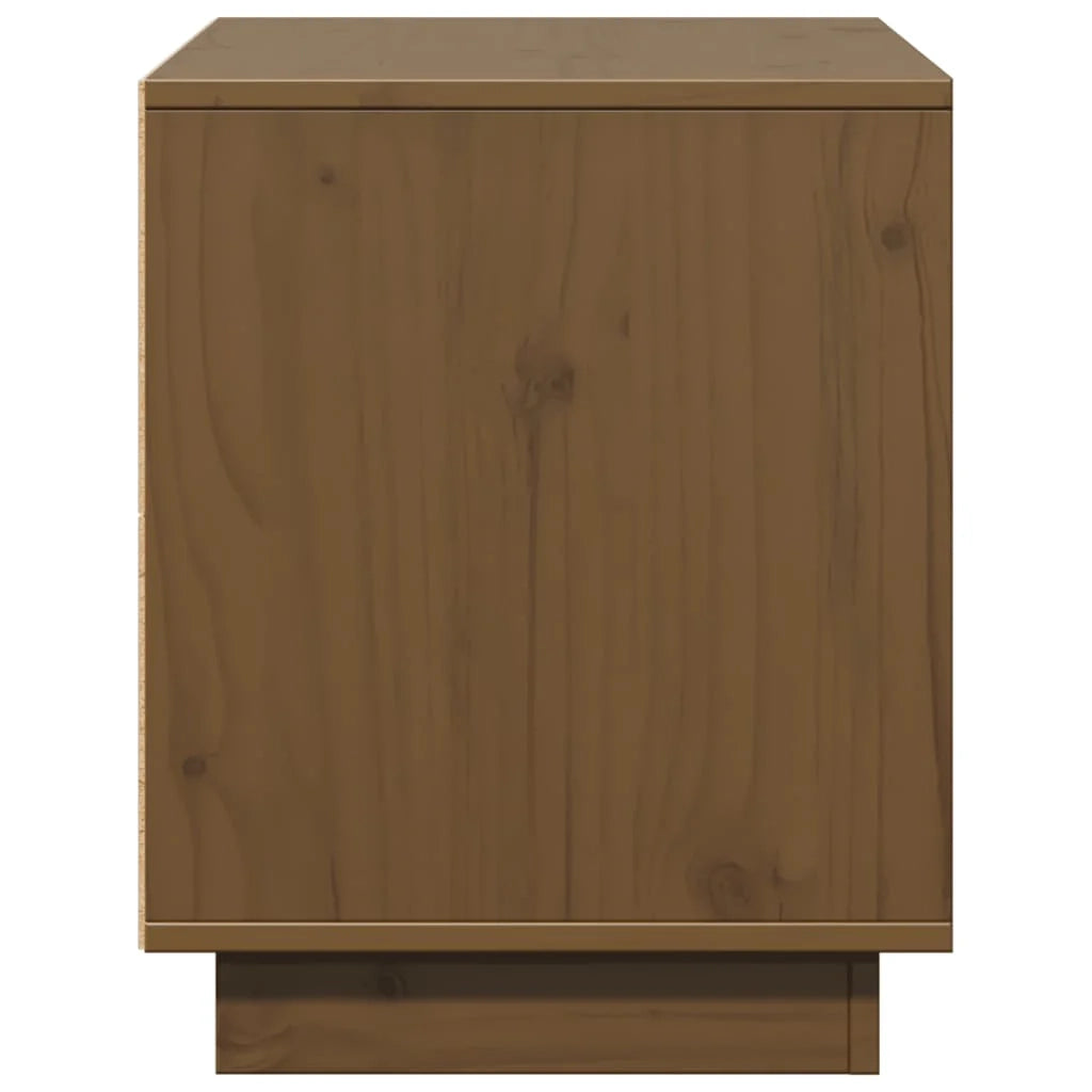 Mobile TV multimediale scaffale TV mobile TV sala da pranzo soggiorno camera da letto color miele 74 x 35 x 44 cm legno di pino massiccio marrone 02_0027717