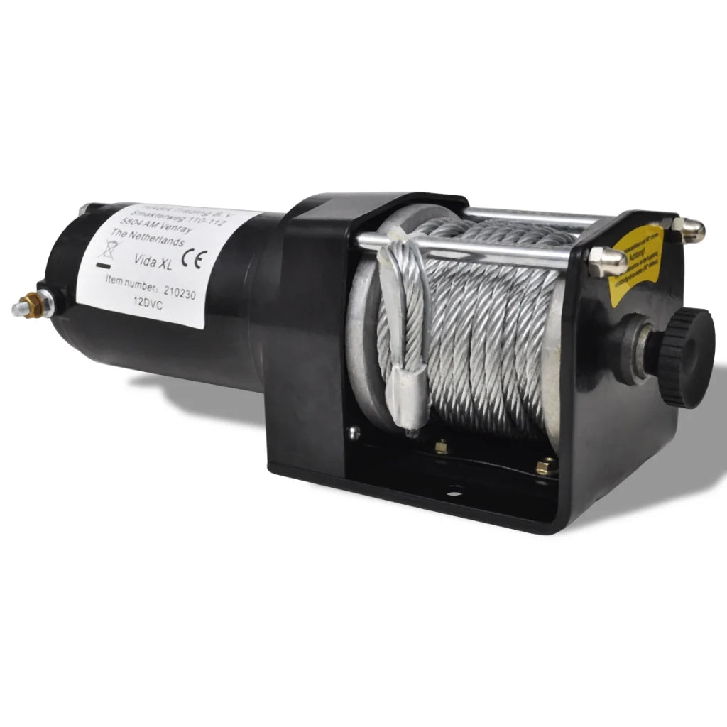 Argano elettrico 12V 1236kg per attrezzi da officina/garage 3402140