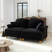 Divano 2 Posti - COSYHOMES - Stile Medievale Moderno, Tessuto Ciniglia, Fodera Volant Rimovibile