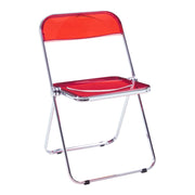 Set di 2 sedie pieghevoli da esterno per giardino campeggio e terrazza 74 x 46 x 47 cm rosso 03_0009647