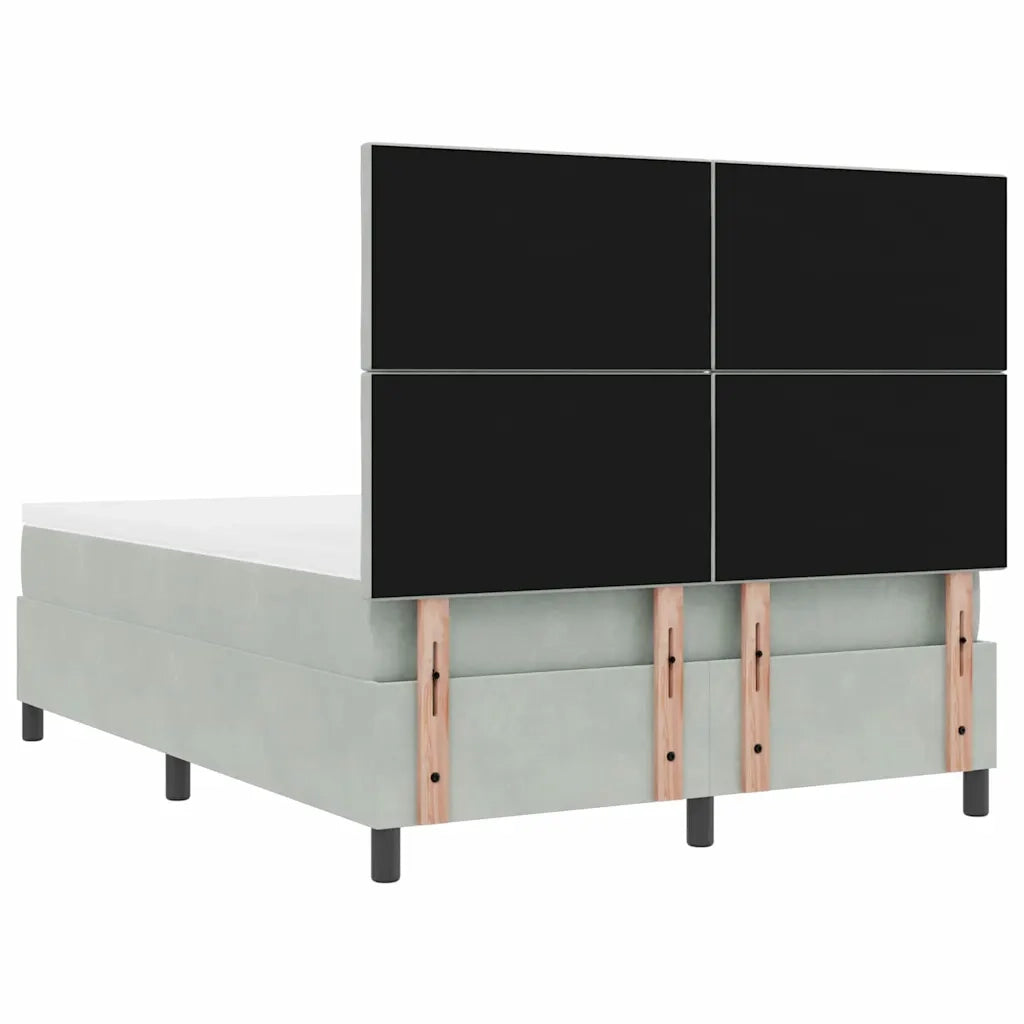 Letto a molle con materasso Grigio chiaro 160 x 200 cm Tessuto 3339908
