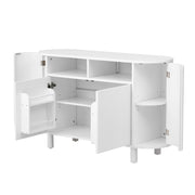 Credenza con 2 ante e ripiani regolabili per ingresso in MDF 120×38×77 cm bianco