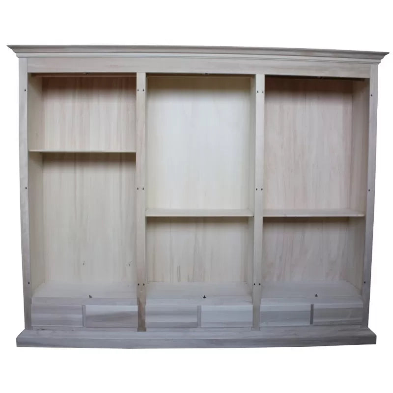 armadio classico 6 porte 6 cassetti legno grezzo  300x61x240 (685) - Mobili 2G