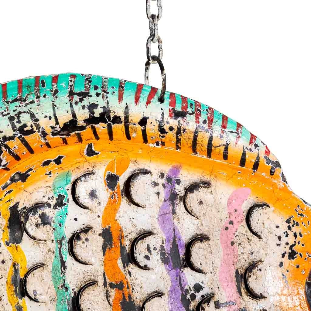 Figura di pesce in metallo multicolore, 58x15x61h cm