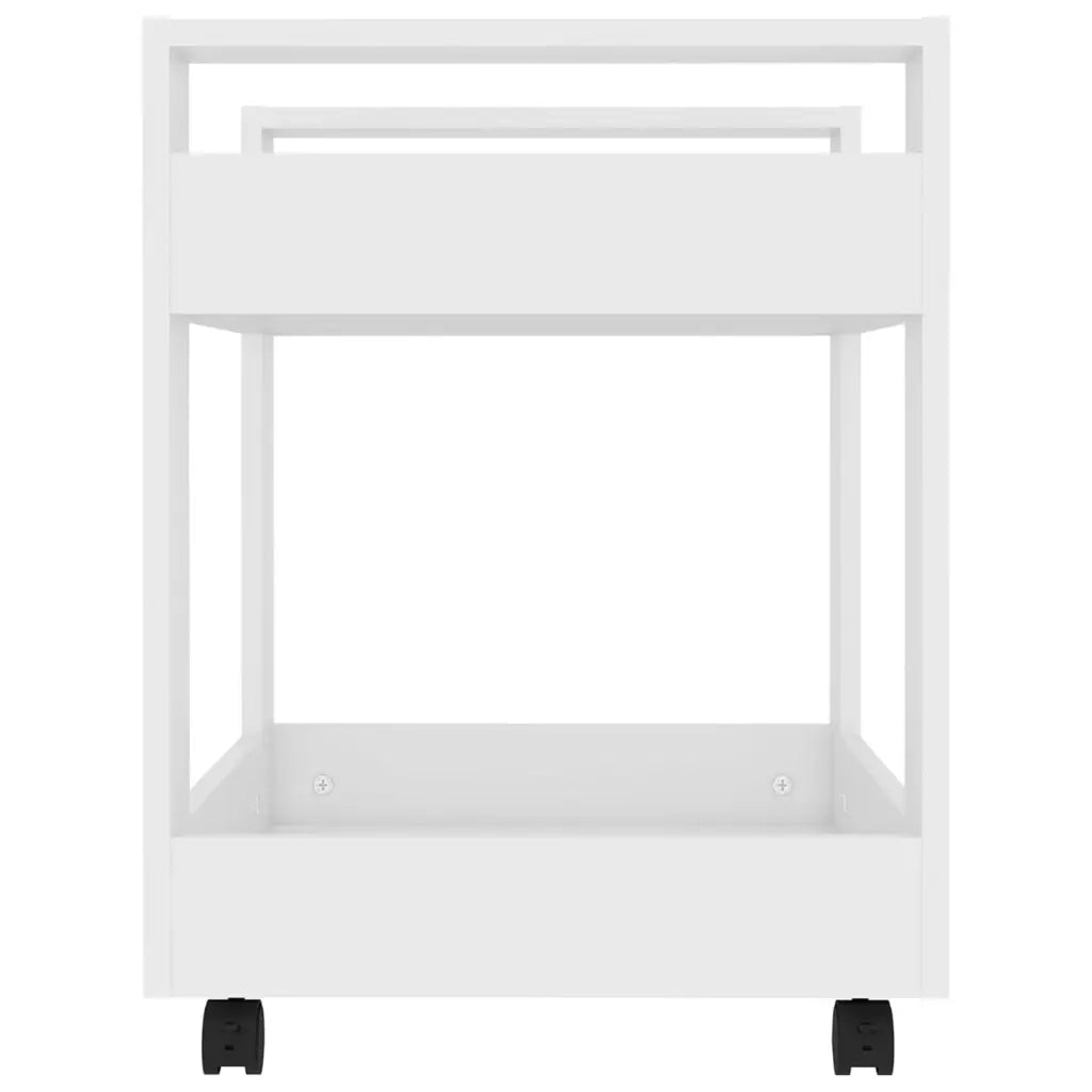 Carrello per Scrivania bianco 60x45x60 cm in Legno Multistrato