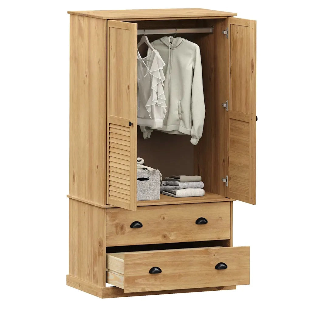 Armadio VIGO 90x55x170 cm in Legno Massello di Pino 353163