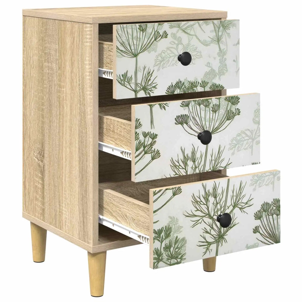 Armadio da Notte GOTHA 2 pz Rovere Sonoma 36 x 33 x 60 cm 8007308