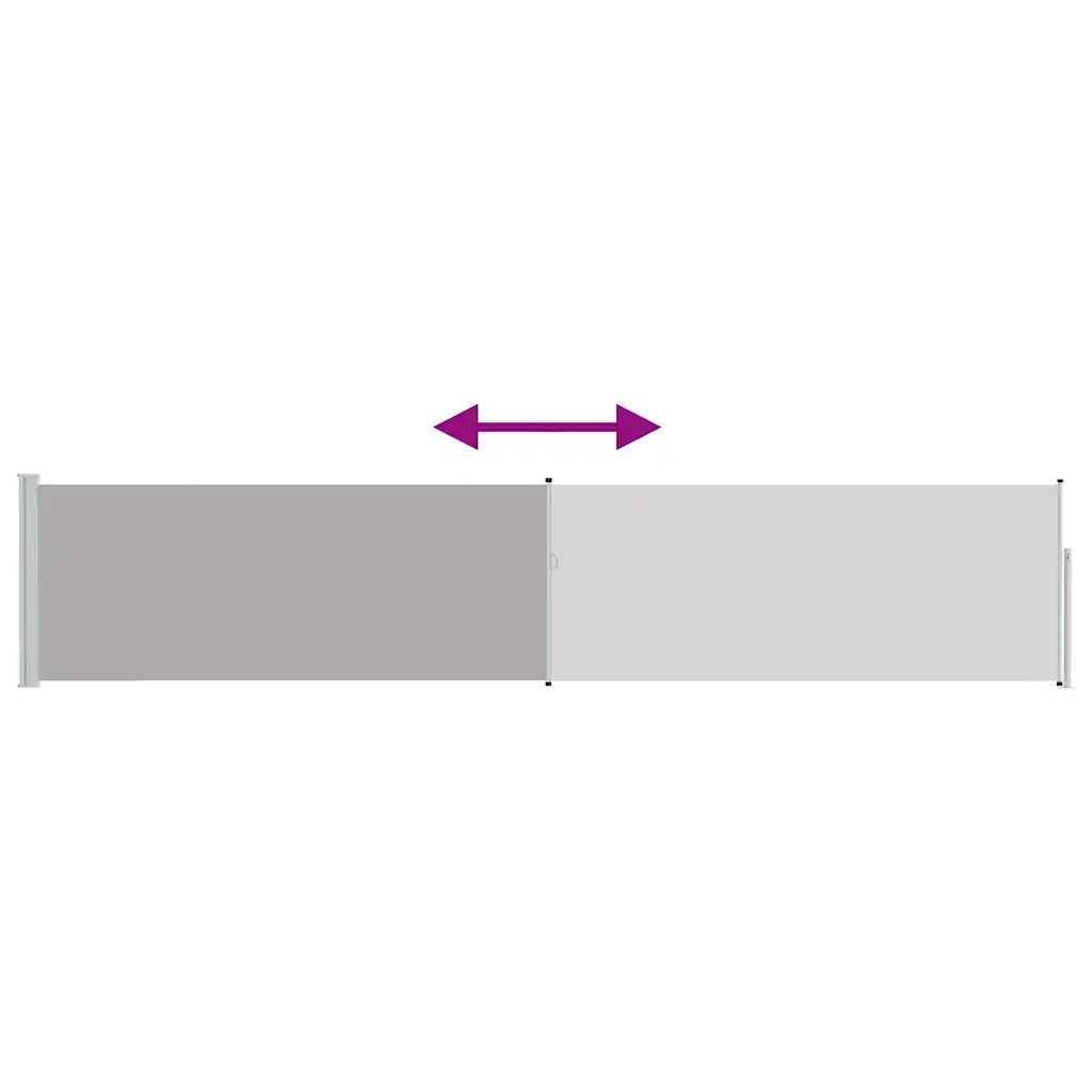 Tenda da Sole | Tenda laterale Retrattile per Patio 100x500 cm Grigio