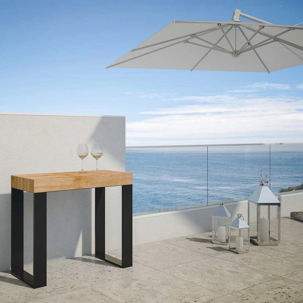 Consolle Allungabile 90-190x40x77 cm in Nobilitato Marrone
