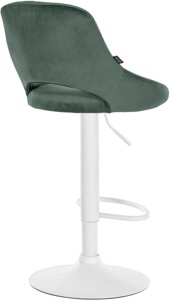Sgabello da bar Milet velluto bianco 5