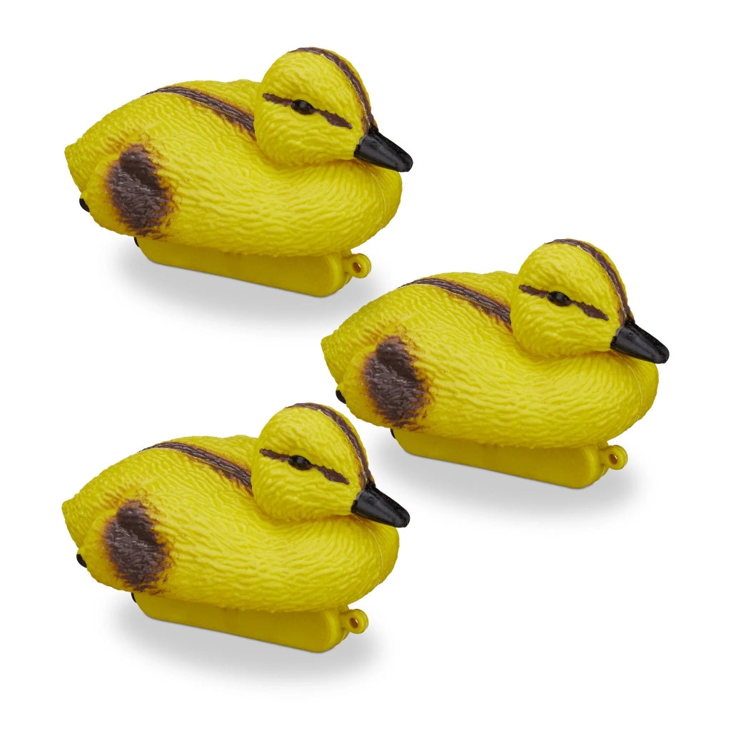 Set di 3 anatre decorative in plastica per laghetto da giardino 7 x 6,5 x 12,5 cm in PE giallo 13_0004772
