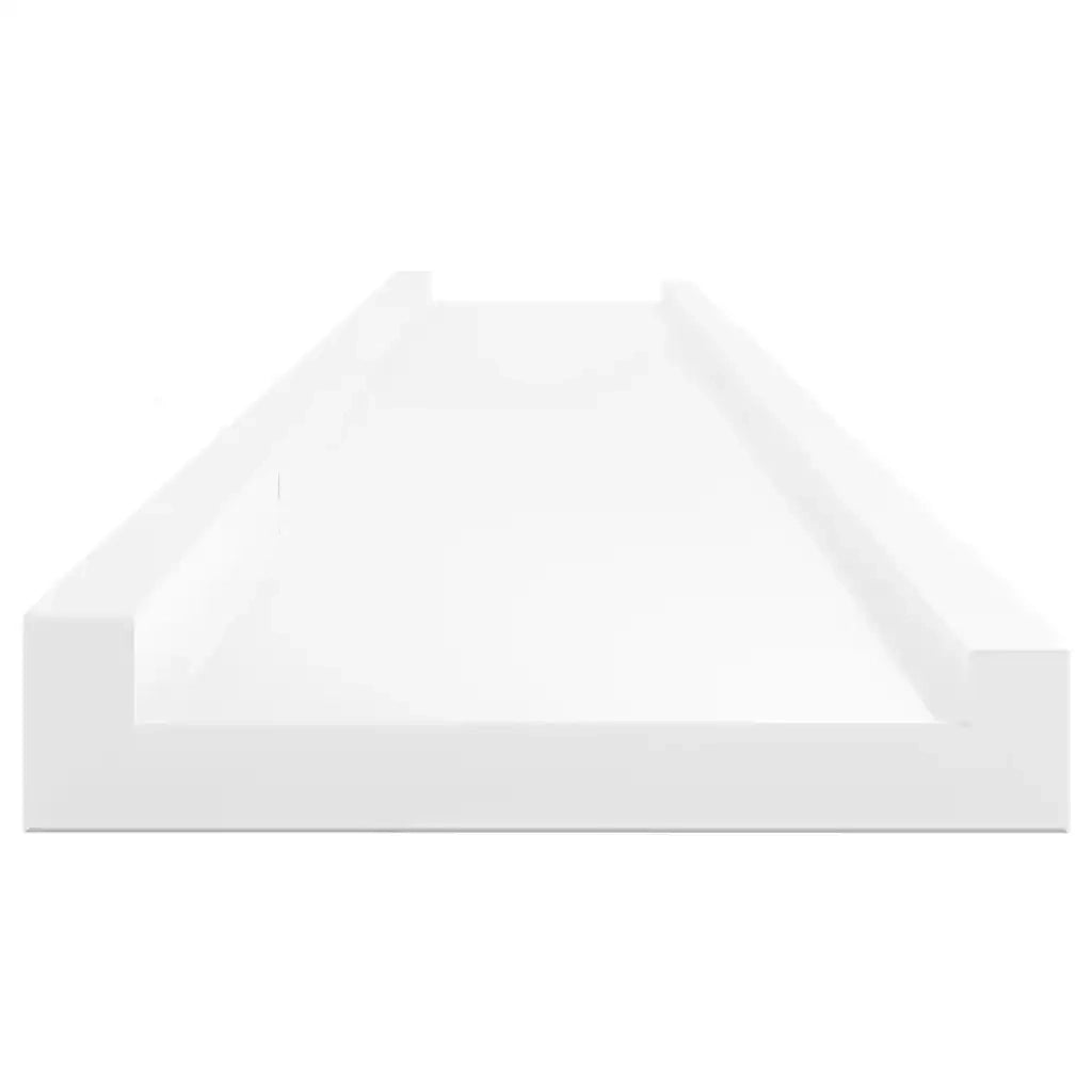 2 pz Mensole da Parete | Scaffali a Parete | Ripiano a parete Bianco Lucido 115x9x3 cm