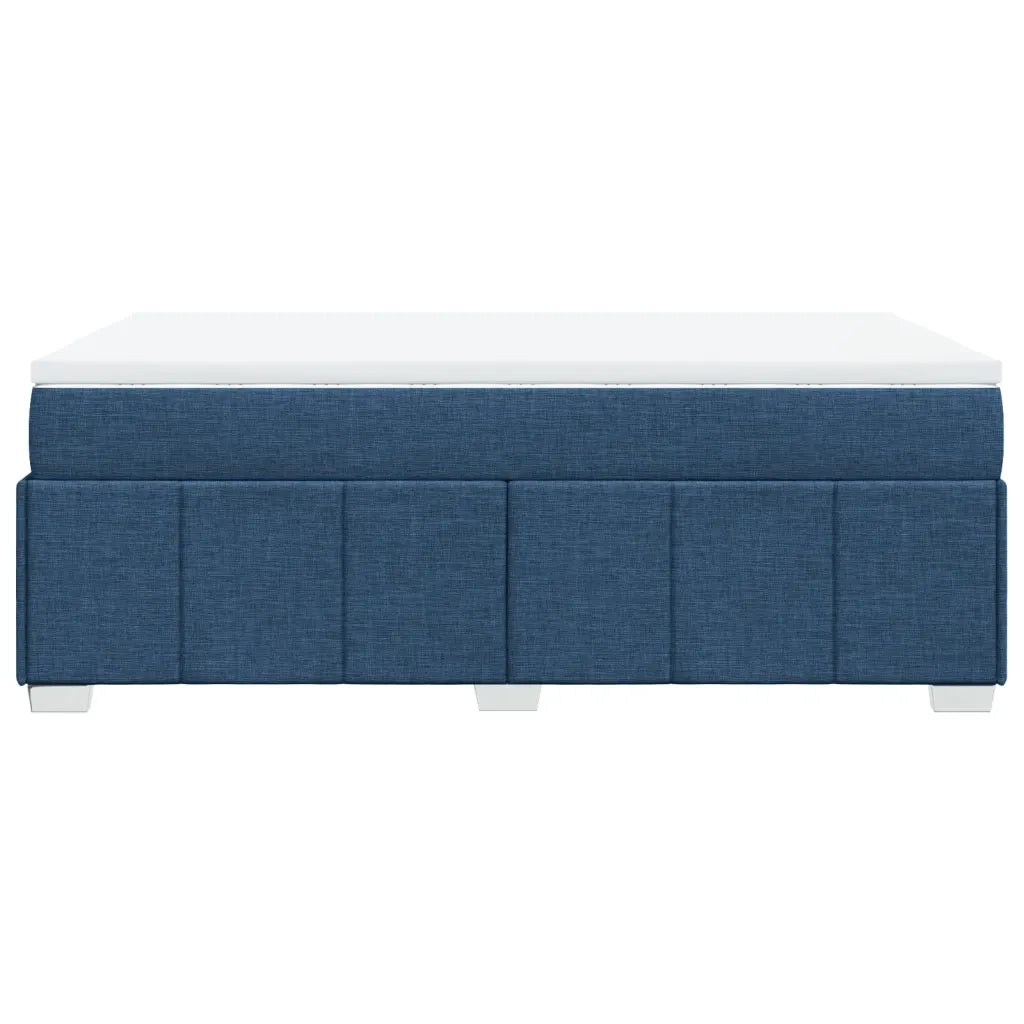 Giroletto a Molle con Materasso Blu 120x200 cm in Tessuto