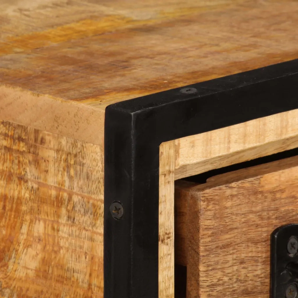 Mobile Porta TV con Cassetti 120x30x40 cm Legno Massello Mango 247343