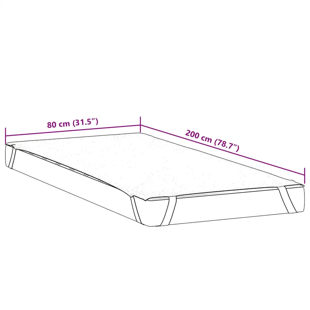 Coprimaterasso Bianco 80x200 cm Impermeabile CFW8624373