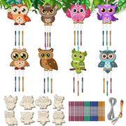 Set di creazione di uccelli in legno - 16 pezzi - attività di creatività per bambini - set di colori - gioco di vento unico - set di attività di creatività