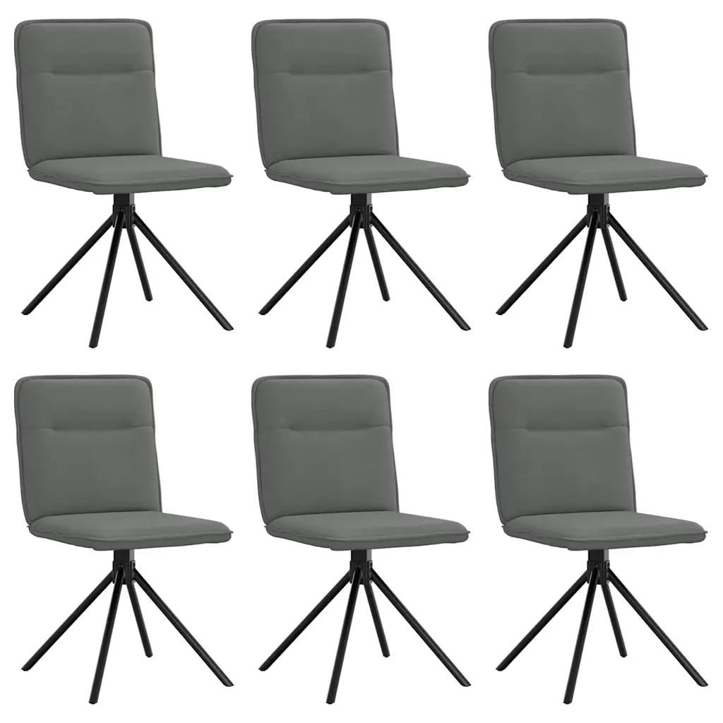 Sedie da Pranzo 6 pz Grigio Scuro in Tessuto 3315603