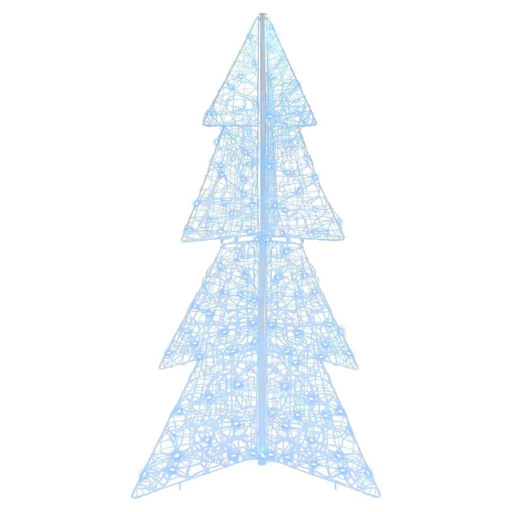 Albero di Natale con 160 LED Bianco Freddo 150 cm Acrilico