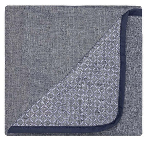 Copridivano in Poliestere con Penisola Destra Seduta 290 cm Blu Scuro