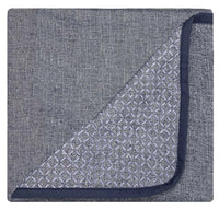 Copridivano in Poliestere con Penisola Destra Seduta 190 cm Blu Scuro