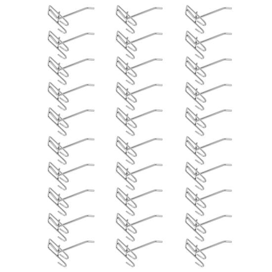 Hanger a piatto 30 pezzi - Hanger in acciaio - Hanger da esposizione - Per supermercati/jewelers - 3,5 mm di diametro - Galvanizzato - Hanger da esposizione