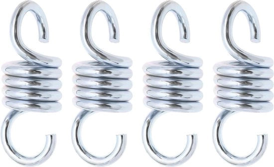 4 pezzi di attacco per molle di sospensione metallico con lente oscillante per sedia a sospensione e lettini da giardino in acciaio inox