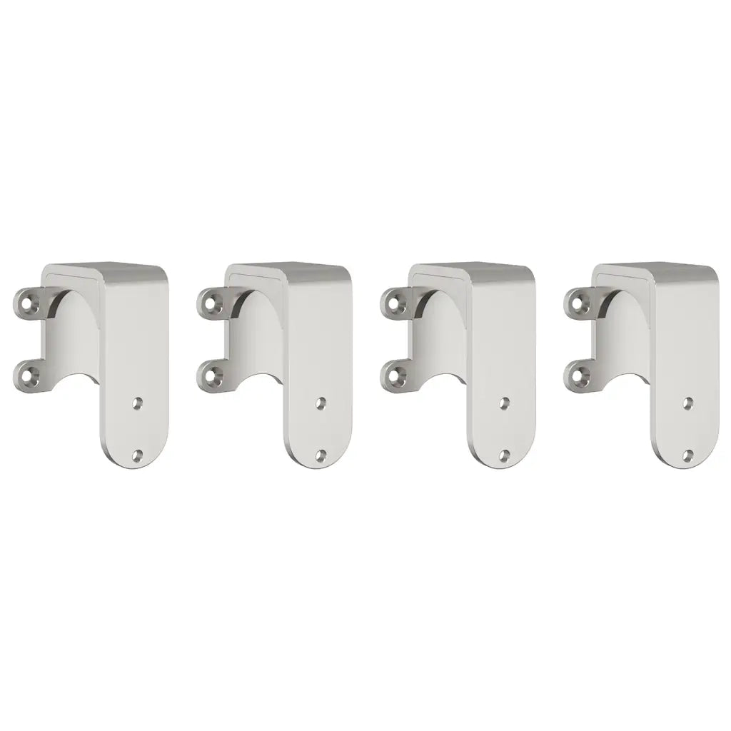 Kit Binari Porta Scorrevole 366 cm Acciaio Inossidabile Argento 3295767