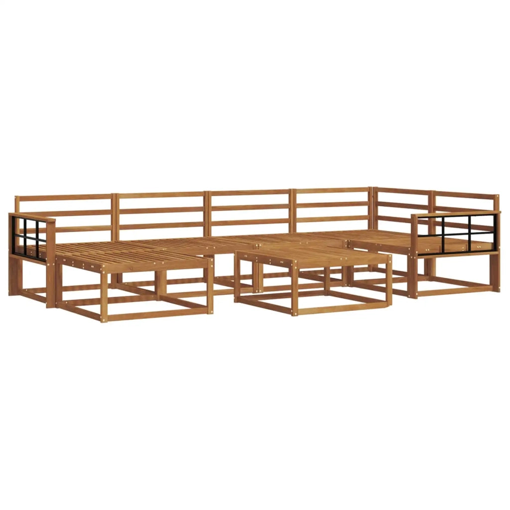 Set di divani da esterno 7 pcs Naturale