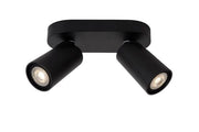 Lucide XYRUS faretto soffitto 2 luci nero GU10 dim
