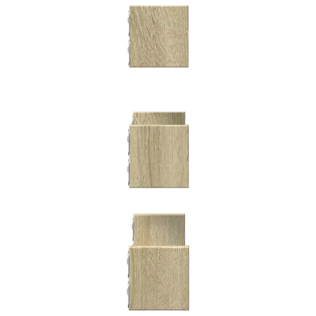 vidaXL Mensole a Muro 3 pz Rovere Sonoma in Truciolato