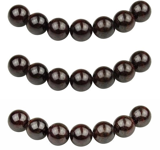Kralen per 10mm 35 pezzi granaato rosso con foro per catenina pietre naturali da collana e gioielleria