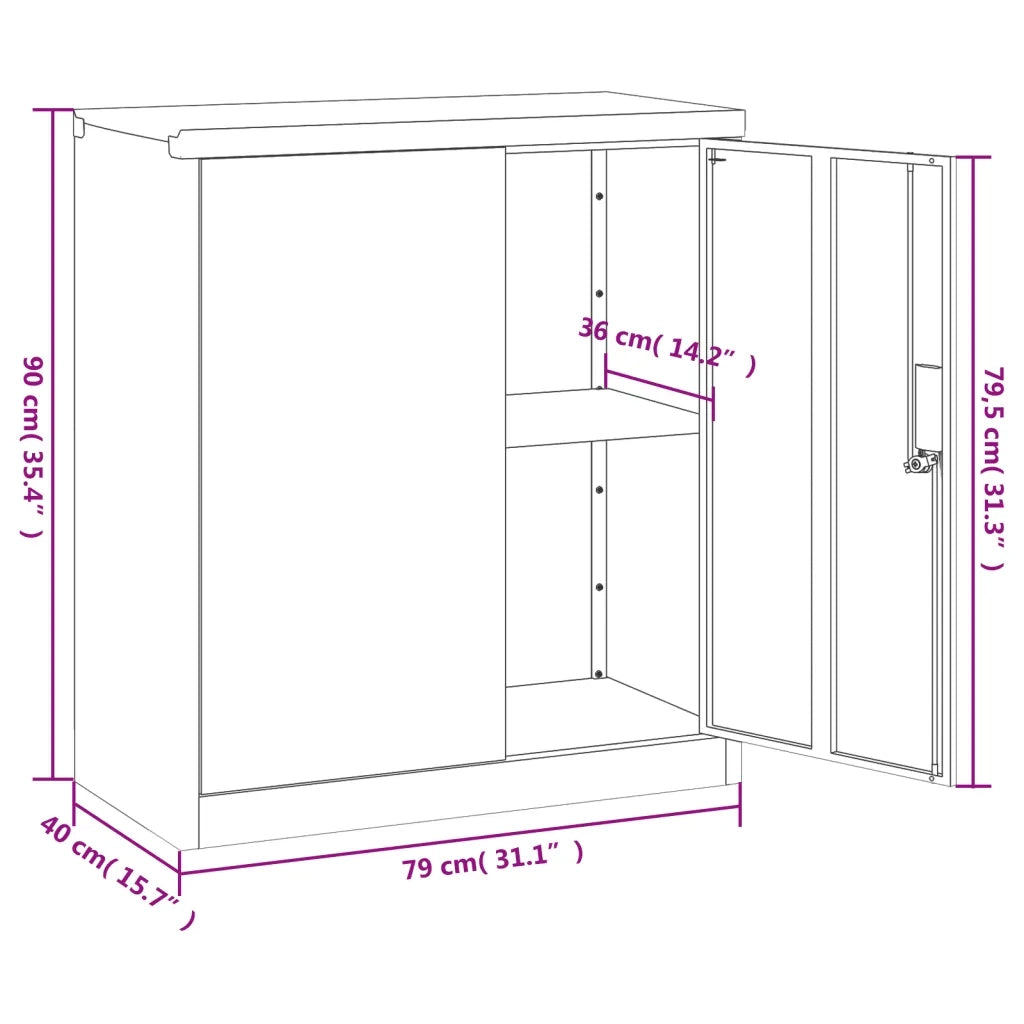 Armadio Classificatore Antracite 79x40x90 cm in Acciaio CFW3772651