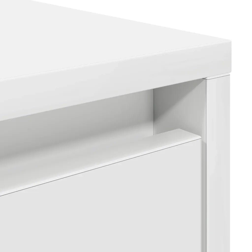 vidaXL Tavolino da Salotto con Cassetti Bianco 100x100x40 cm
