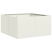 Fioriera | Cassetta per fiori | Vaso Bianca 80x80x40 cm in Acciaio Laminato a Freddo