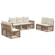 Set Divano da Giardino 7 pcs Beige e Bianco Crema polyrattan 3435093