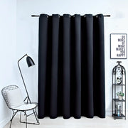 Tenda Oscurante con Anelli in Metallo Nera 290x245  cm cod mxl 66495