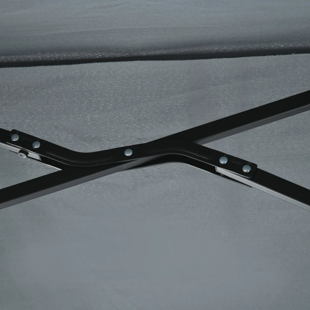 Ombrellone da Giardino 200x190x240 cm con Base a Croce ¨C Zephmum ¨C Grigio Acciaio