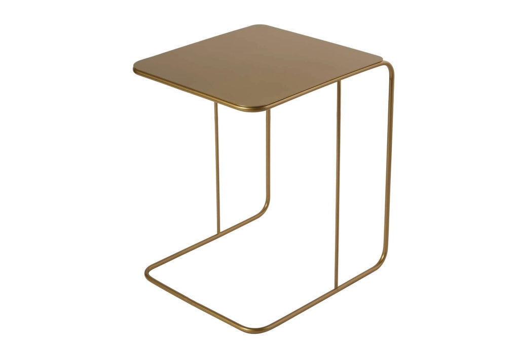 Tavolino in metallo "Poet" 47 x 46 x 57 cm - Oro