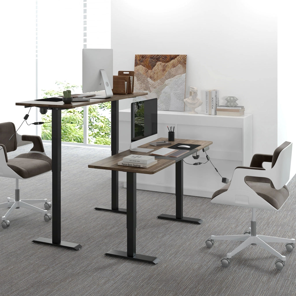 Scrivania regolabile in altezza elettrica 140x70 cm ¨C zephmum ¨C Nero, con 4 memorie e protezione anti-collisione