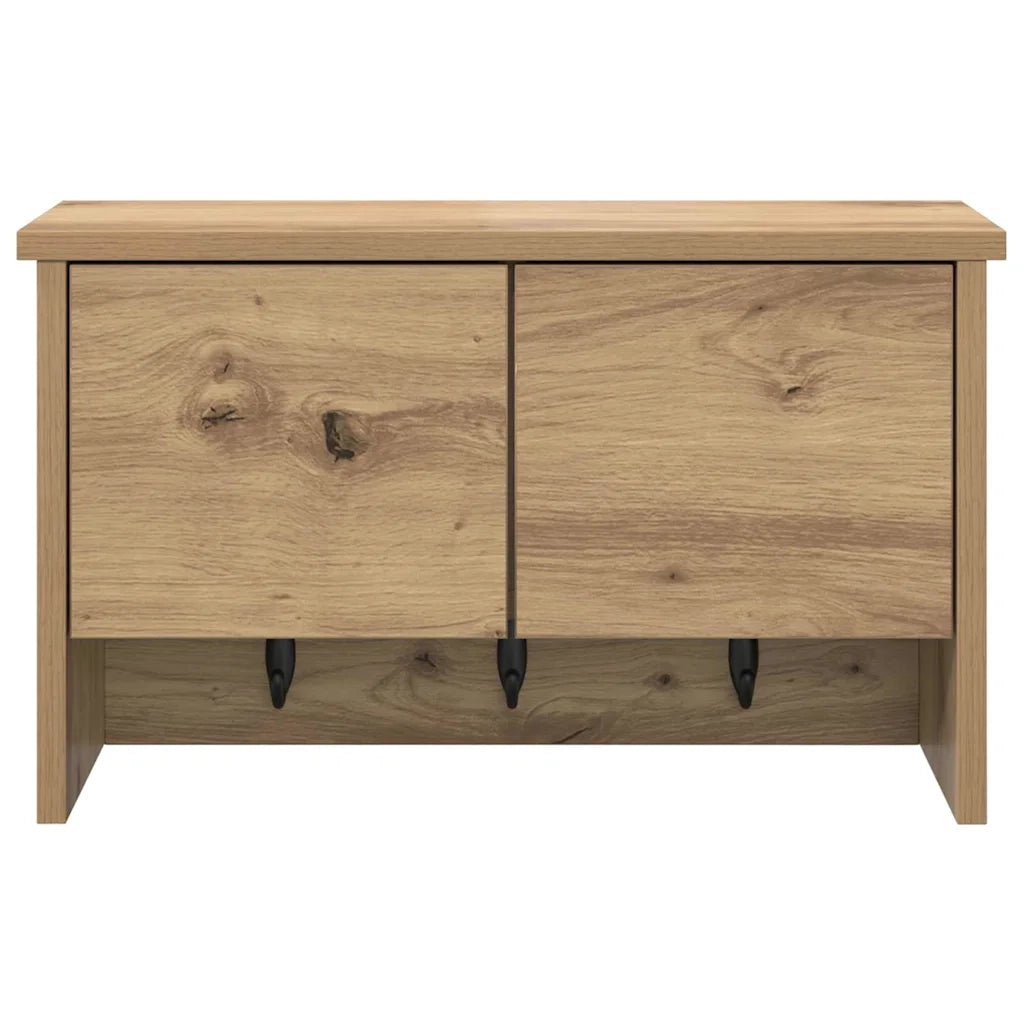 vidaXL Appendiabiti a muro rovere artigianale 50 x 20 x 30 cm