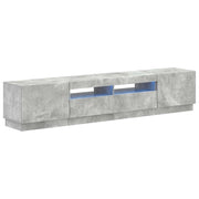 Mobile TV LED a 5 pezzi Grigio Cemento Legno ingegnerizzato 3416841